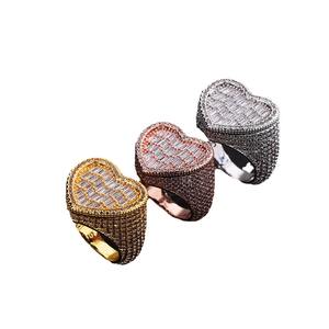 Nouvelle marque - Bague en acier inoxydable anti-allergie avec pierre précieuse en forme de cœur pour femmes - Luxe - Product Image 1