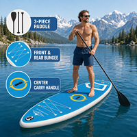 Planche à pagaie gonflable tout usage de 11 pieds et 34 pouces de large avec système à 3 ailerons pour débutants
