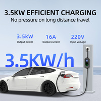 Chargeur mural intelligent ROMADA pour véhicules électriques, 3,5 kW, prise de type 2, prise EU, entrée AC 200-220 V, chargeur GBT pour véhicules électriques