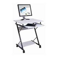Bureau d'ordinateur mobile et durable avec plateau pour clavier et étagère de rangement – Vente directe usine