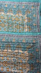 Edredón indio Handloom Kantha Patchwork estilo Vintage tamaño Queen algodón Kantha edredón suave Reversible manta de invierno para uso en Hotel - Product Image 5