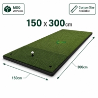 Tapis de frappe de golf en gros 1,5m*3m, grand tapis simulateur, tapis d'entraînement pour driving range, taille personnalisée intérieur/extérieur