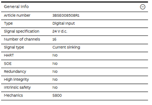 DI810 อินพุตดิจิตอล 24V 16 AC800M 800xA S800 I/O - Product Image 4