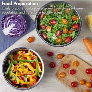 Bowls with Lids Stainless Steel Mixing Bowls for Baking Cooking and Serving Food Nesting Metal Bowls for Space <b>Saving</b> Storage - Product Image 4