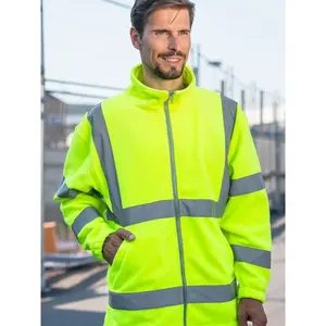 Giacca in pile ad alta visibilità, abbigliamento da lavoro personalizzato - Product Image 1