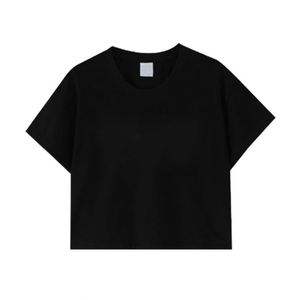 Custom 2025 Summer Women's Casual Crop <b>Top</b> Comfortable <b>Loose</b> Short Sleeve T-shirt <b>Tops</b> Personalized Crop <b>Top</b> for Women - Product Image 2