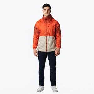 Chaqueta Cortavientos Deportiva de Lona de Alta Calidad para Hombre con Capucha y Logotipo Frontal, Ropa Impermeable de Otoño, Venta al por Mayor de Moda Personalizada 2026 OEM - Product Image 1