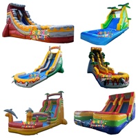 Toboggan gonflable géant en PVC épais pour enfants, toboggan aquatique double pour piscine, idéal pour le jardin