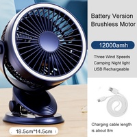 Ventilateur portable mini USB rechargeable avec lumière LED et diffuseur d'arômes, adapté au bureau, au dortoir, à la poussette, nouveauté 2024