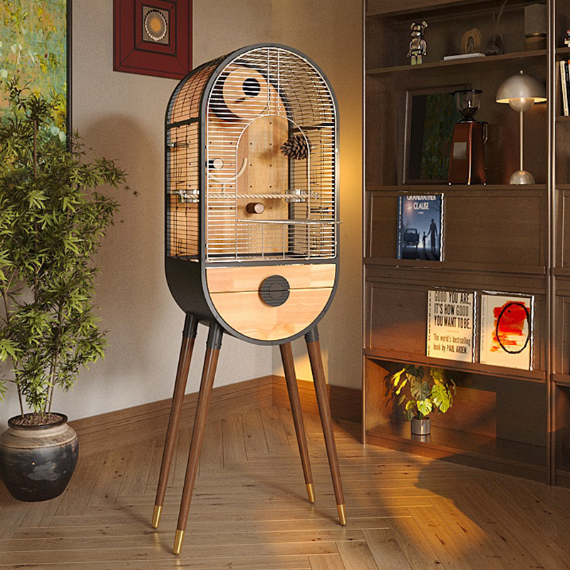 Black Time Capsule Birdcage
