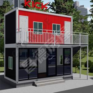 בית משולב מכולות, מצויד במדרגות טרסה, מעוצב במיוחד עבור בתי קפה וקמפינג - Product Image 3