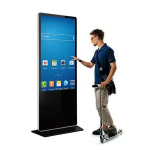 Nieuw Ontwerp 55-Inch Vloerstaande Interactieve Digitale Bewegwijzering Kiosk Smart Lcd-Advertentie Touchscreen Onderwijs Binnenshuis Gebruik
