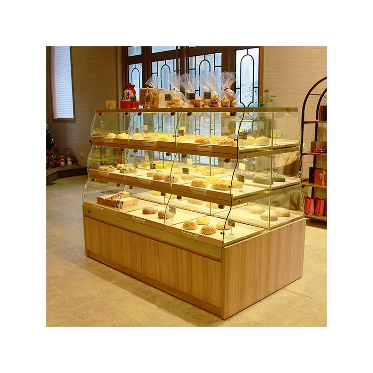 Kainice exibição do bolo do armário da padaria do ferro moldura de ferro móveis showcase para a loja da sobremesa