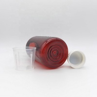 Flacon de sirop contre la toux en forme de cylindre, très vendu, 200 ml, contenant de médicaments liquides en PET avec bouchon à vis anti-effraction et bouchon doseur