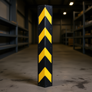 Protection d'angle de mur en caoutchouc réfléchissant, rectangulaire, jaune, non autocollante, pour la sécurité - Product Image 2