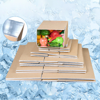 Caja de Cartón Rígido con Revestimiento de Papel Kraft y Aluminio, Laminación Mate, Grabado en Relieve, Cajas de Envío Aisladas para Alimentos como Sushi