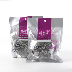 20 pièces en acier inoxydable S410 épurateur de fil récureur pendu carte OPP emballage boule de nettoyage de vaisselle - Product Image 3