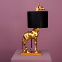 Usine Fabrication Designer Animal Résine Girafe Lampe De Table Or Corps De Lampe Résine Animal Décor À La Maison Veilleuses E26/E27 support