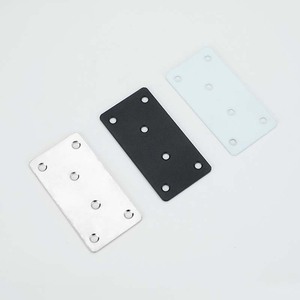 Flat Angle <b>Bracket</b> Steel 180 Degree Furniture Connector Durable Support Plate White - Product Image 2
