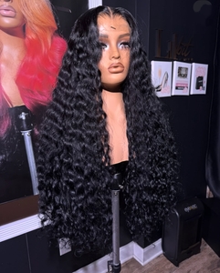 Perruque frontale en dentelle HD noire, <span class=keywords><strong>cheveux</strong></span> humains bouclés birmanes, pré-épilée, avec pointe de veuve et ligne de <span class=keywords><strong>cheveux</strong></span> Lagos, sans colle, en <span class=keywords><strong>cheveux</strong></span> vierges - Product Image 2