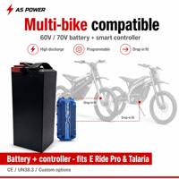 Kit de contrôleur intelligent de batterie E-Moto Ansen AS-LBX-7250 60V 70V, système d'alimentation à décharge élevée, pack liquide, compatible E Ride Pro
