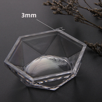 Support de sphère en acrylique PS de luxe, fabrication directe, 6*5*2.2cm, base de support pour boule de verre, épaisseur 2mm, couleur transparente, présentoirs faciles à utiliser
