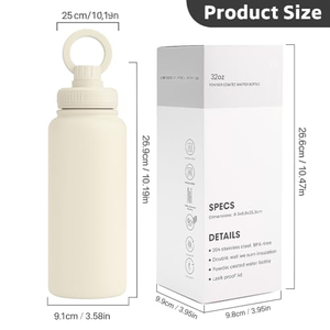 <b>Custom</b> 32 oz 32oz Powder Coated Double Wall Vacuum Insulated Stainless Steel magsafe Magnetic <b>Water</b> <b>Bottle</b> with Phone Holder - Product Image 3