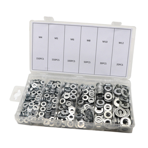 SYD-1036 Nuevo Kit de 500 Arandelas Planas de Seguridad de Acero al Carbono, 6 Tamaños M4-M12, para Tornillos - Product Image 2