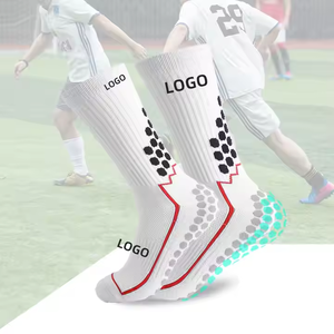 OEM Tube d'adhérence pour adultes avec logo personnalisé <span class=keywords><strong>Chaussettes</strong></span> de <span class=keywords><strong>rugby</strong></span> en polyester <span class=keywords><strong>antidérapantes</strong></span> pour le football Flocage Unisex Grip Crew Flock Soccer - Product Image 1