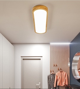 Đèn Trần Gắn Phẳng Bằng Gỗ Hiện Đại Đèn Trần Hình Chữ Nhật Bằng Gỗ Acrylic <span class=keywords><strong>LED</strong></span> Cố Định Cho Phòng Khách Phòng Ngủ Nhà Bếp - Product Image 5