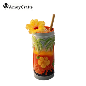 Taza Tiki Personalizada con Diseño de Isla Volcánica, de Gran Capacidad, para Viajes de Camping y Fiestas Familiares - Product Image 1