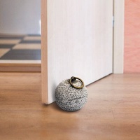 Butée de porte décorative moderne en marbre noir, lourde, motif nature, mobile
