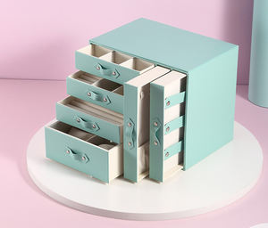 LTT1179-caja de joyería de boda para mujer y niña, cajón organizador giratorio extraíble, cajón de joyería - Product Image 4