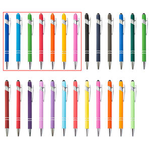 Stylo bille rétractable en métal décoratif de luxe pour promotion avec tête tactile - Product Image 3