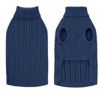 Pull-over en tricot uni pour chien Husky de taille moyenne, chaud et doux, col roulé, couleur unie