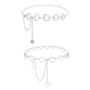 โซ่คาดเอวรูปหัวใจโลหะแฟชั่น ทำจากโลหะผสมสังกะสี เครื่องประดับสำหรับผู้หญิงใส่ได้ทุกวัน - Product Image 3