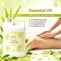 Huile essentielle d'ylang-ylang multi-usage 100% pure, distillée à la vapeur, pour massage, soin de la peau, fabrication de savon, aromathérapie, diffuseur