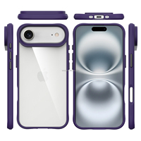 Funda Transparente HD Antigolpes para iPhone 17 16 15 13 12 Pro Max, Carcasa Trasera de TPU y PC para iPhone 16 15 Plus