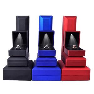 Jinsky OEM Biểu Tượng Tùy Chỉnh Ánh Sáng Hộp Nhẫn Trang Sức Lưu Trữ Hiển Thị Trường Hợp Hộp Đồ Trang Sức Với <span class=keywords><strong>LED</strong></span> Cho Vòng Vòng Đeo Tay - Product Image 2