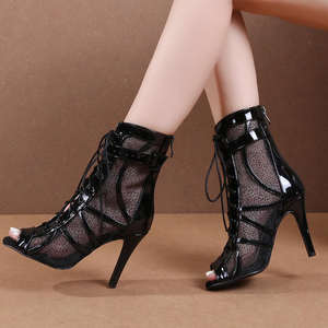 Zapatos de Baile de Salón con Tacón Alto, Estilo Nuevo, para <span class=keywords><strong>Bachata</strong></span>, Tango, Salsa, Jazz, Latin, Botas con Suela Rígida - Product Image 3