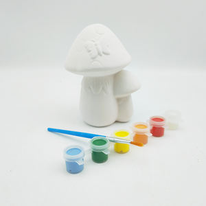 置物カスタム室内装飾ガーデン彫刻モダン屋外ビスク無塗りセラミックDiyキノコ柄像 - Product Image 3