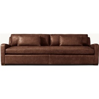 Canapé en cuir pour salon, confortable et durable, mobilier classique et unique pour l'intérieur