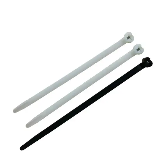 CABLE TIE WITH STEEL BARB 8X300Nylon 6.6 white CE ROHS REACH Certificated High Quality CABLE TIE WITH STAINLESS STEEL INLAY