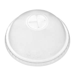 Tapas tipo domo de 12-24 onzas para vasos de PET, paquete de 1000, borde de 98 mm, transparentes, ajuste seguro, resistentes a fugas, sin BPA - Product Image 1