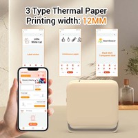 Imprimante d'étiquettes thermiques OEM de poche 0,5 pouce, imprimante thermique mini sans fil avec contrôle par application USB pour les étiquettes de nom de bureau
