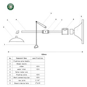 Acero inoxidable Ducha <span class=keywords><strong>DE</strong></span> SEGURIDAD <span class=keywords><strong>Lavaojos</strong></span> Estación <span class=keywords><strong>de</strong></span> ducha <span class=keywords><strong>de</strong></span> emergencia montada en la <span class=keywords><strong>pared</strong></span> - Product Image 5