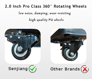 Chariot <span class=keywords><strong>TV</strong></span> mobile Senjiang pour écrans plats LED LCD de 50 à 98 pouces, <span class=keywords><strong>support</strong></span> <span class=keywords><strong>TV</strong></span> <span class=keywords><strong>roulant</strong></span> avec roulettes, capacité de charge jusqu'à 100 kg - Product Image 3