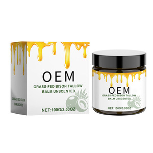 Baume au suif de bison nourri à l'herbe OEM 100g non parfumé hydratant pour le soin de la peau du corps - Product Image 1