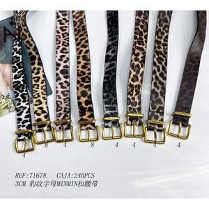 Cinturón de Tela con Hebilla MINMIN y Estampado de Leopardo de 3 cm - Product Image 1