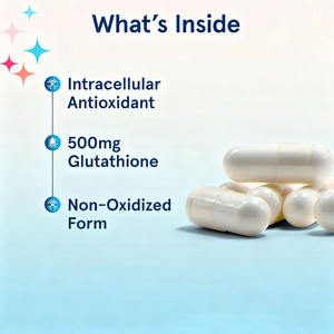 Reduziertes Glutathion <span class=keywords><strong>500</strong></span> <span class=keywords><strong>mg</strong></span> 120 vegetarische Kapseln Private Label Hautaufhellung Nahrungsergänzungsmittel - Product Image 5